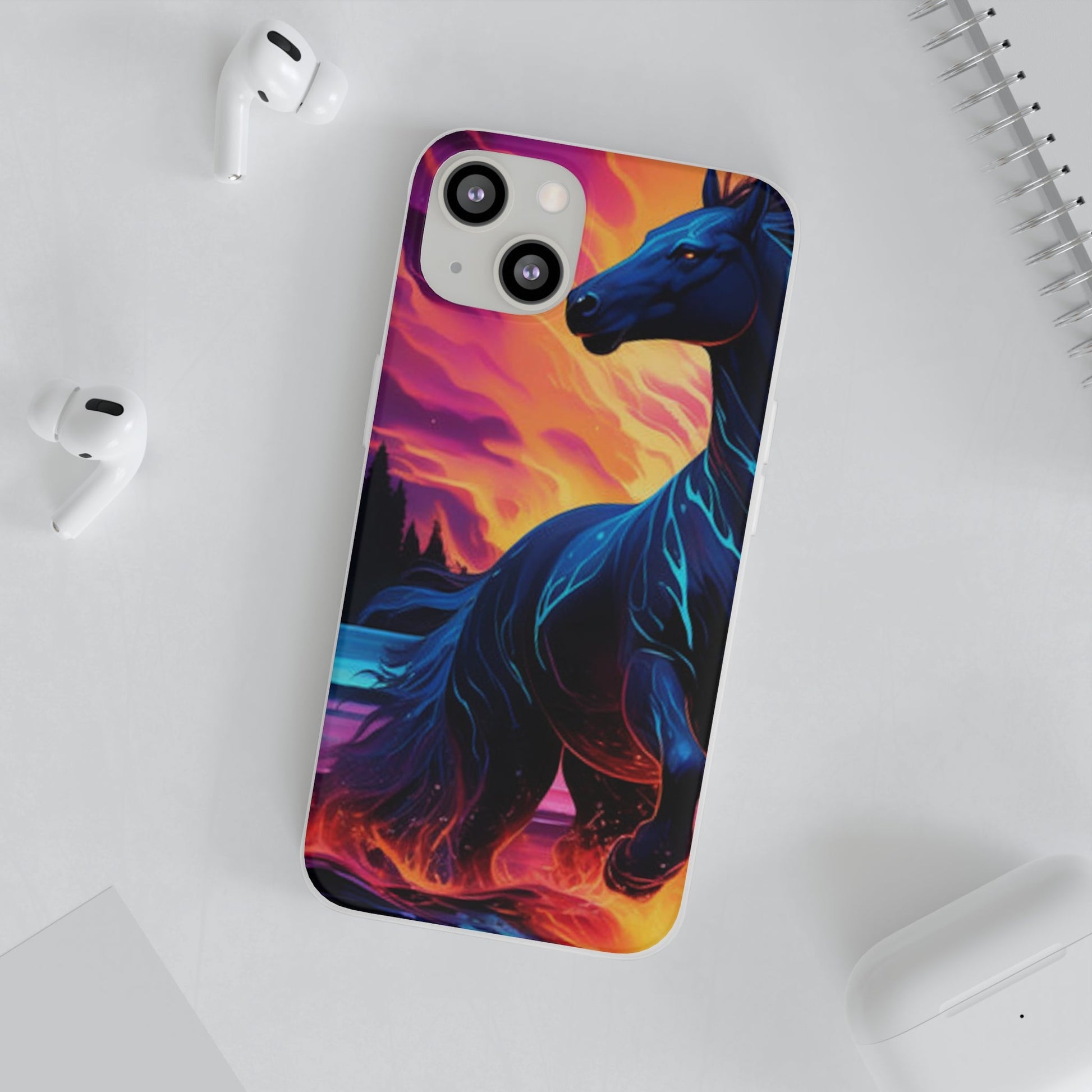 Black Horse Flexi Case - Colorwink