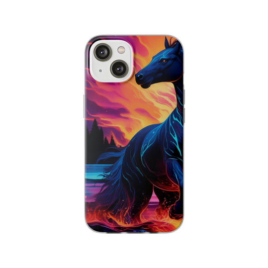 Black Horse Flexi Case - Colorwink