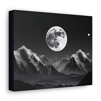 Black N White Scenic View Canvas - Colorwink