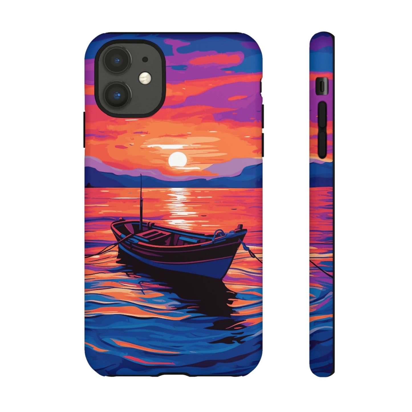 Boat With Sunset Tough Case - Colorwink