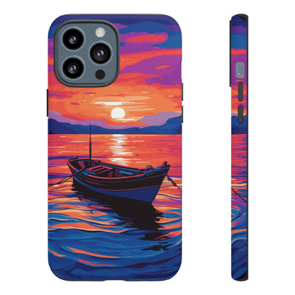 Boat With Sunset Tough Case - Colorwink