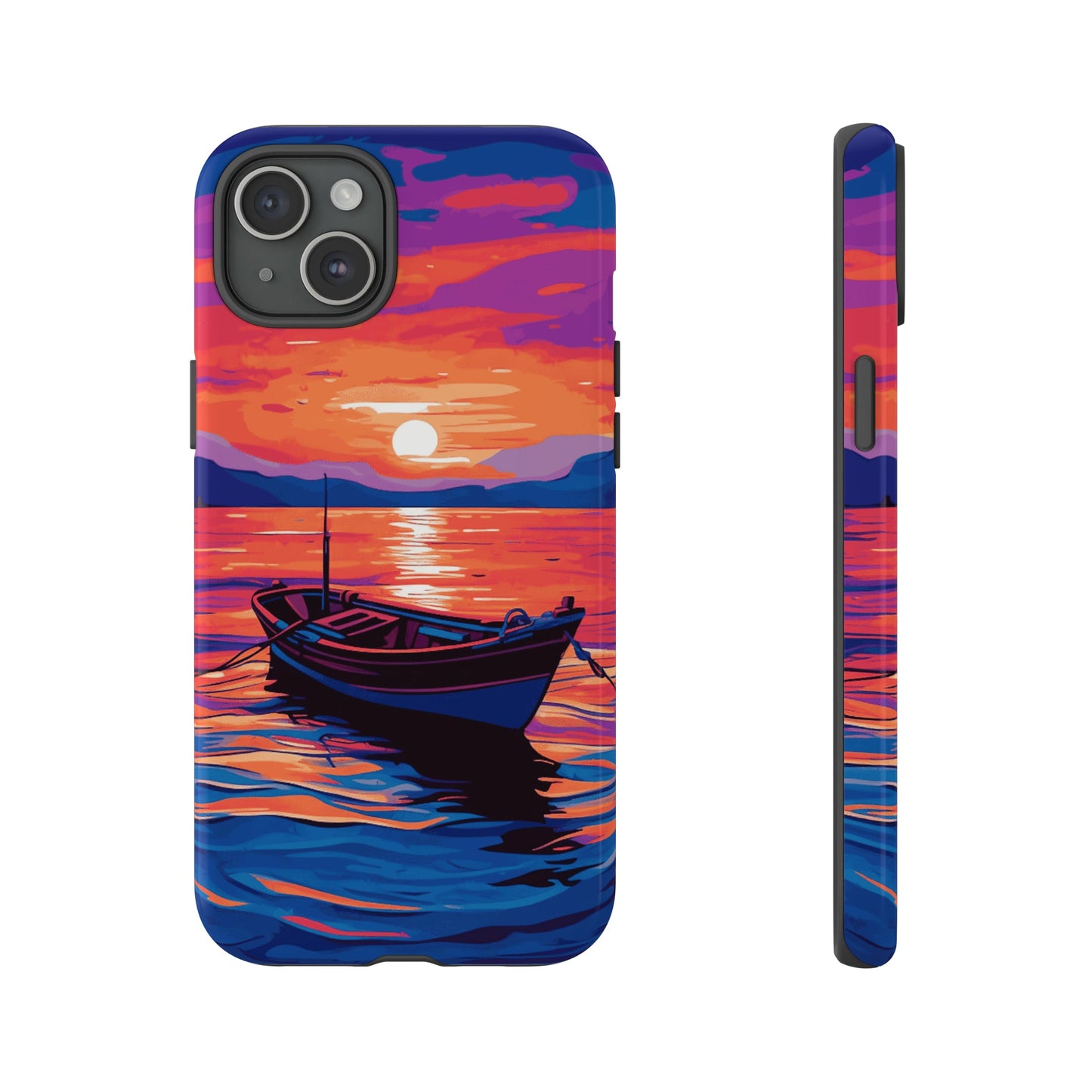 Boat With Sunset Tough Case - Colorwink