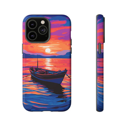 Boat With Sunset Tough Case - Colorwink