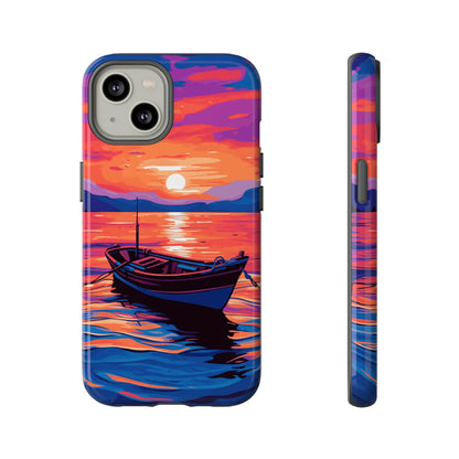 Boat With Sunset Tough Case - Colorwink