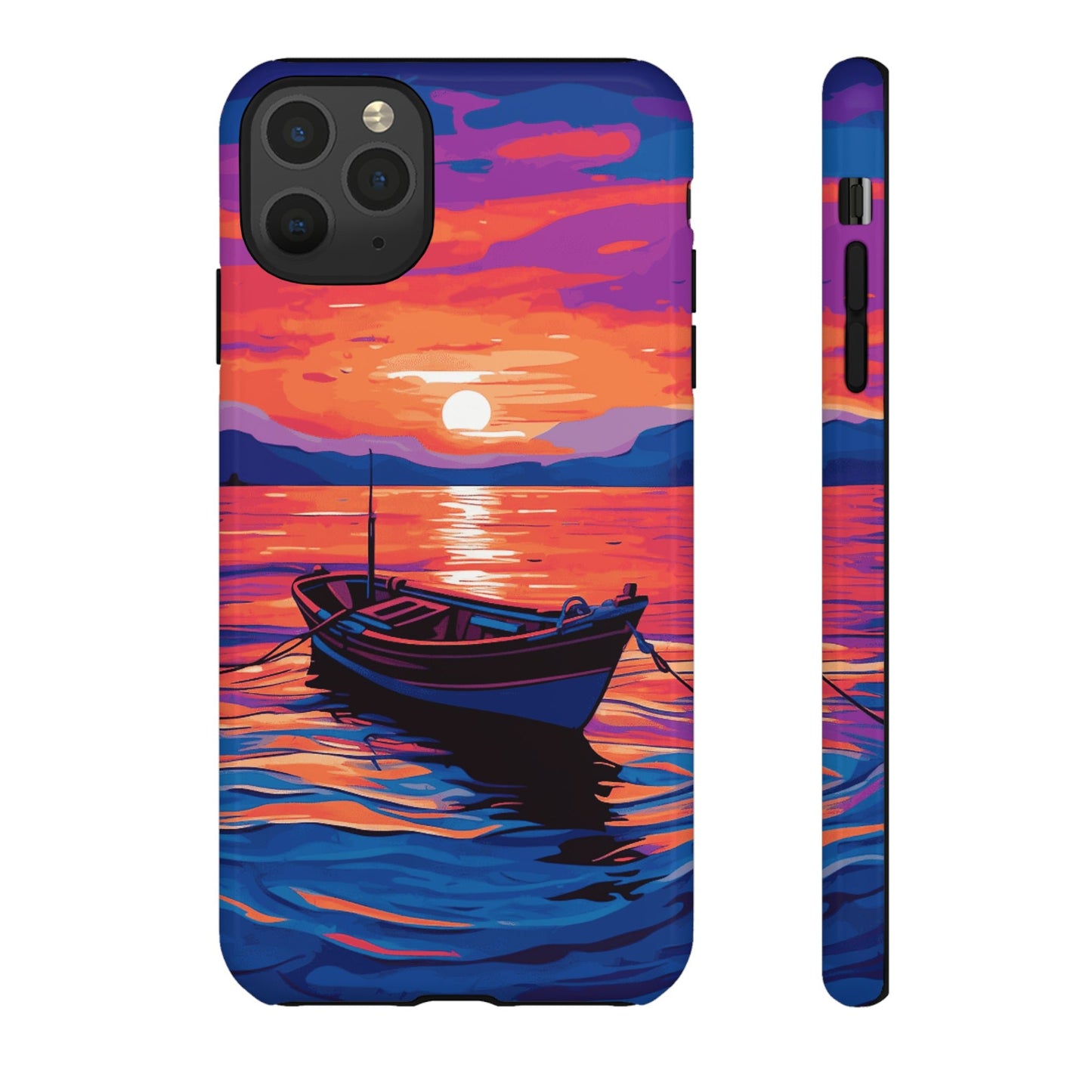 Boat With Sunset Tough Case - Colorwink