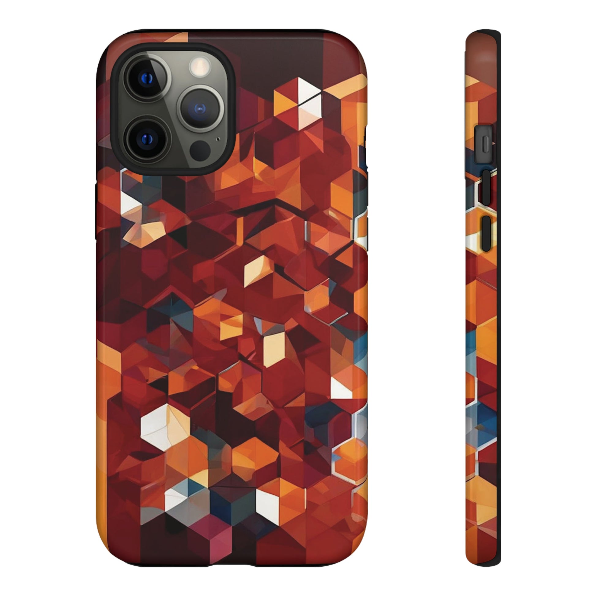 Brown Honeycomb Tough Case - Colorwink