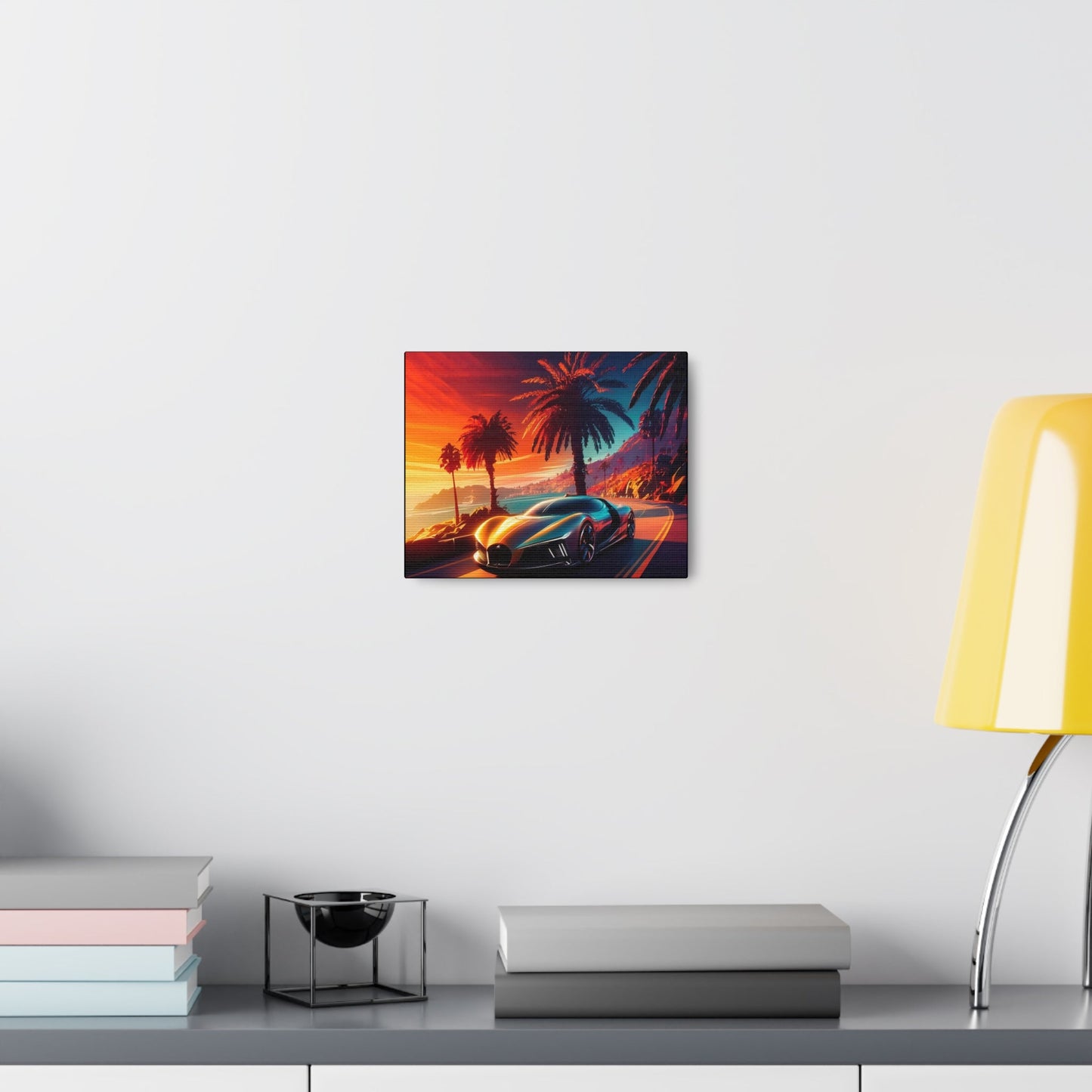 Car On Beach Art Canvas - Colorwink