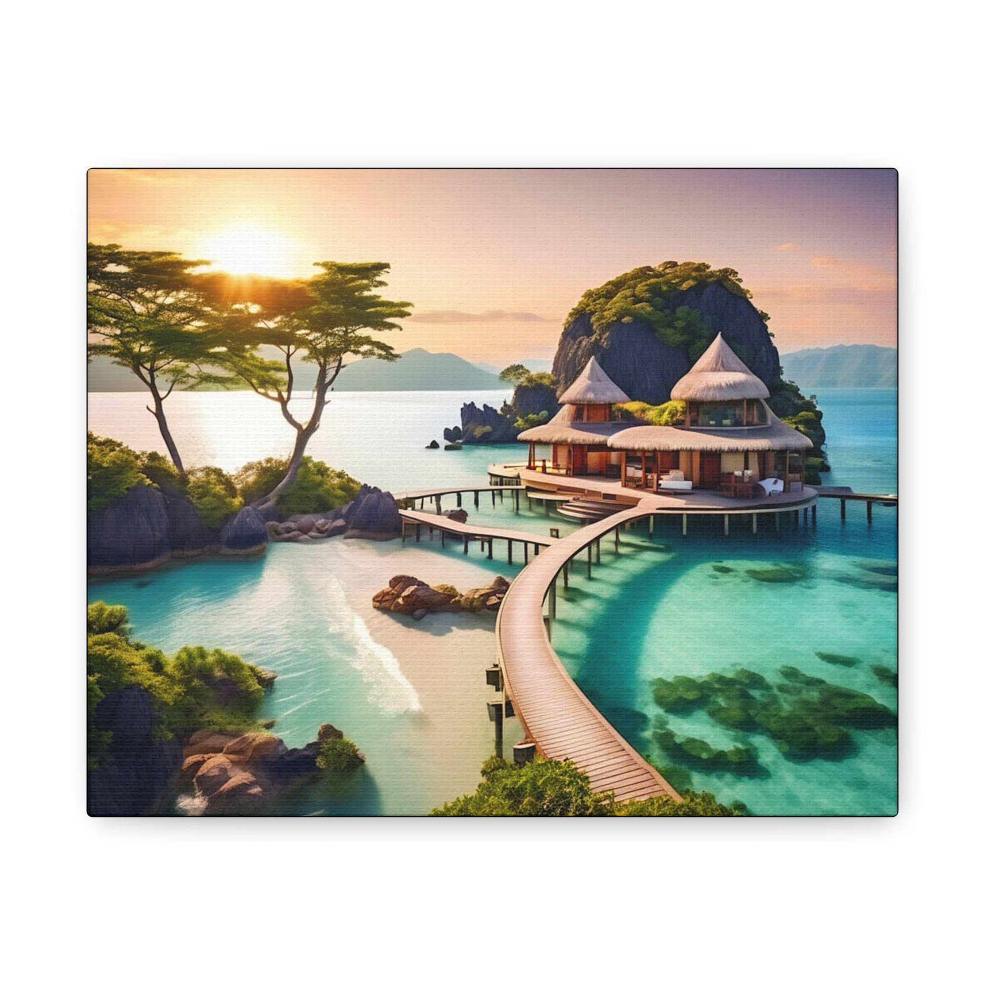 Caribbean Resort Canvas - Colorwink