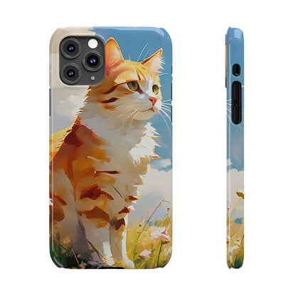 Cat Acrylic Painting Slim Phone Case - Colorwink