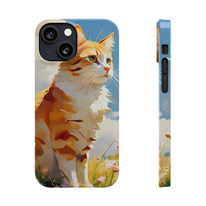 Cat Acrylic Painting Slim Phone Case - Colorwink