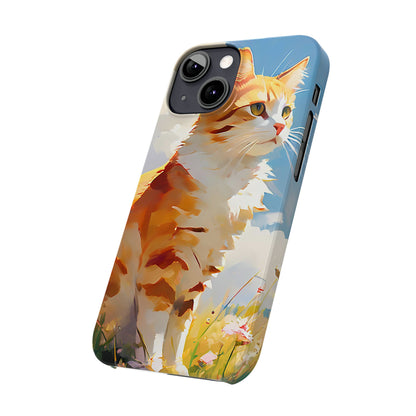 Cat Acrylic Painting Slim Phone Case - Colorwink