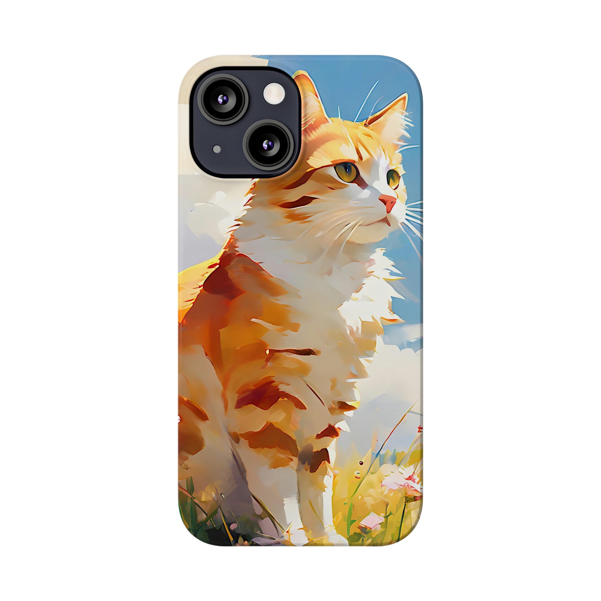 Cat Acrylic Painting Slim Phone Case - Colorwink