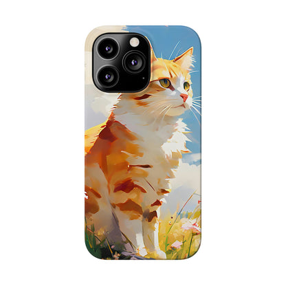 Cat Acrylic Painting Slim Phone Case - Colorwink