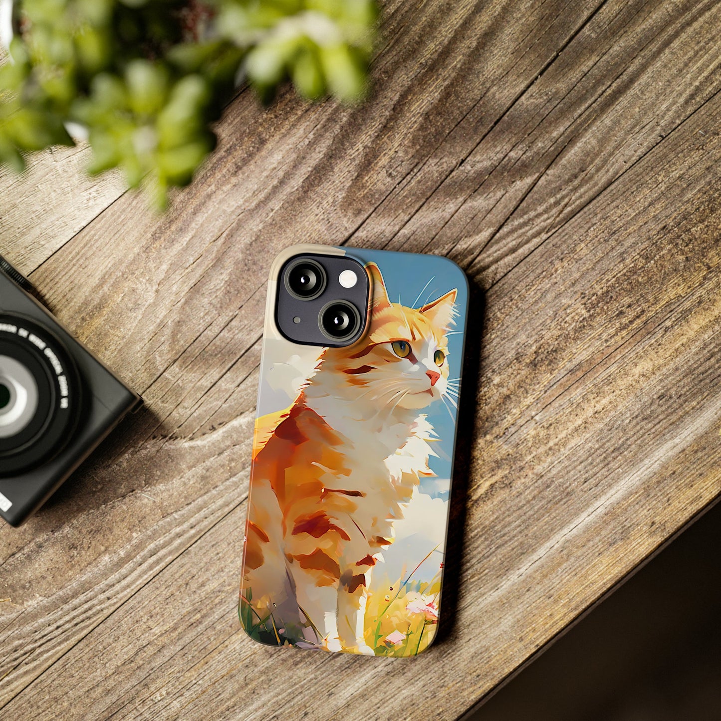 Cat Acrylic Painting Slim Phone Case - Colorwink