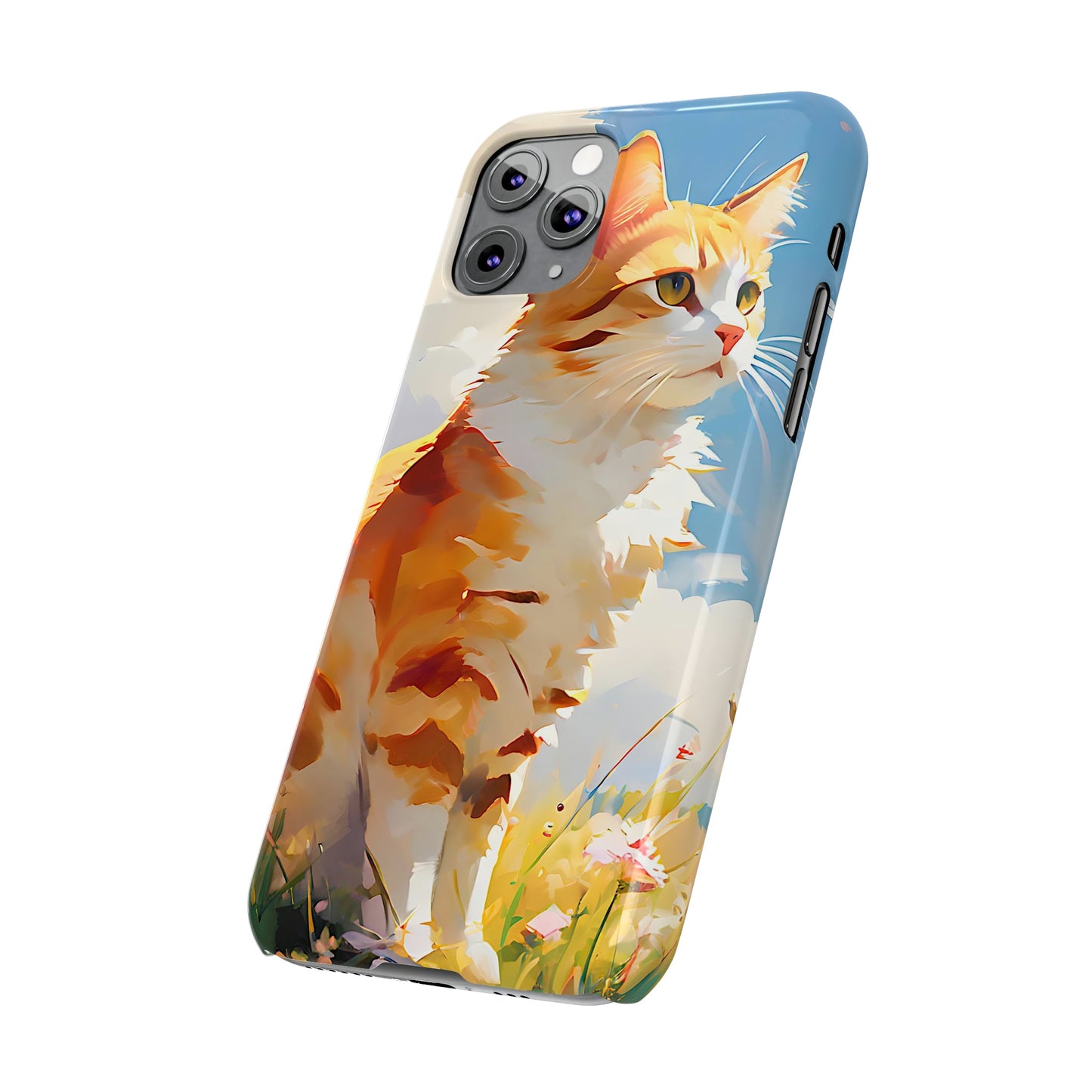 Cat Acrylic Painting Slim Phone Case - Colorwink