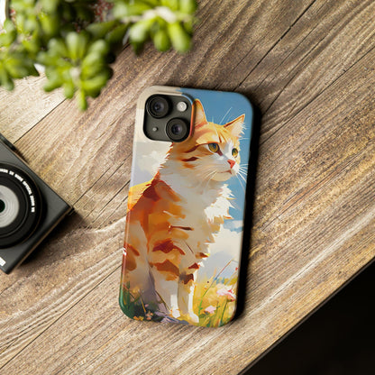 Cat Acrylic Painting Slim Phone Case - Colorwink