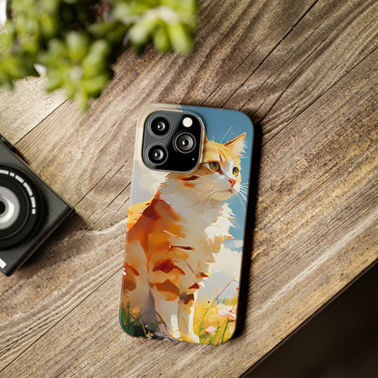 Cat Acrylic Painting Slim Phone Case - Colorwink