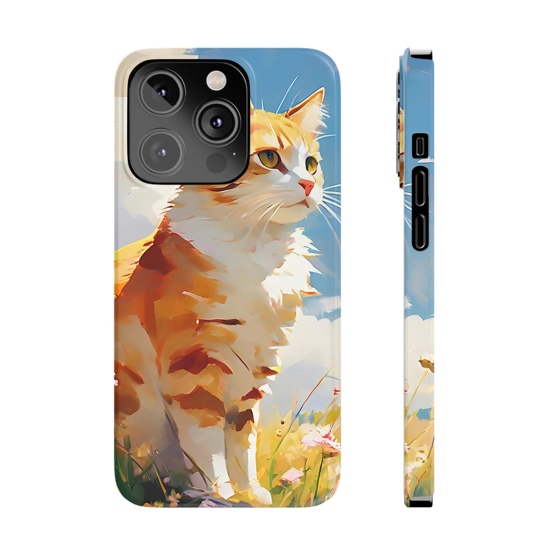 Cat Acrylic Painting Slim Phone Case - Colorwink