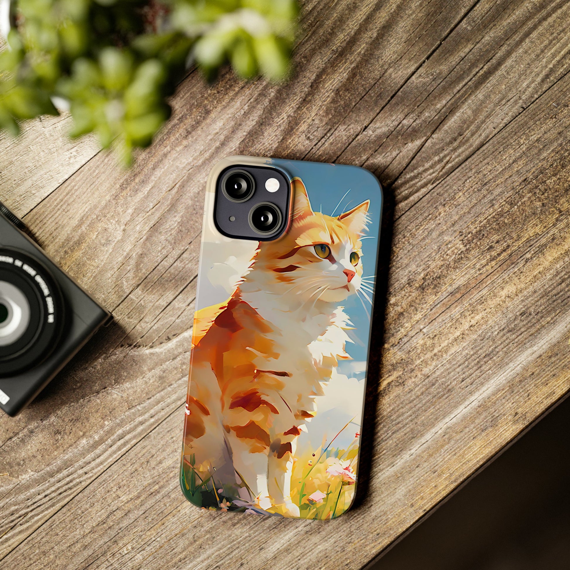 Cat Acrylic Painting Slim Phone Case - Colorwink