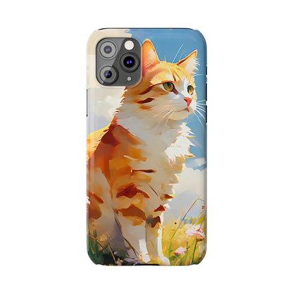 Cat Acrylic Painting Slim Phone Case - Colorwink