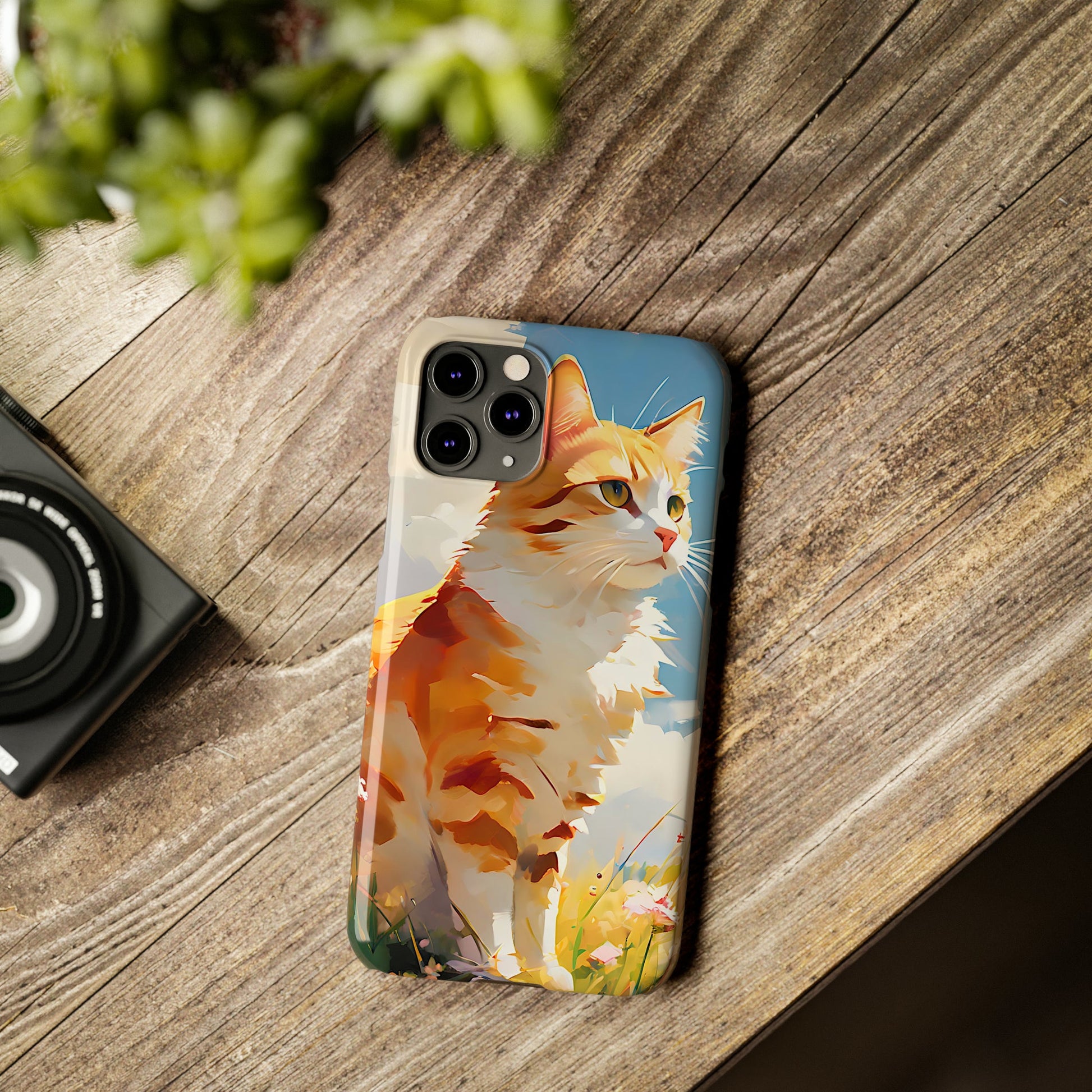 Cat Acrylic Painting Slim Phone Case - Colorwink