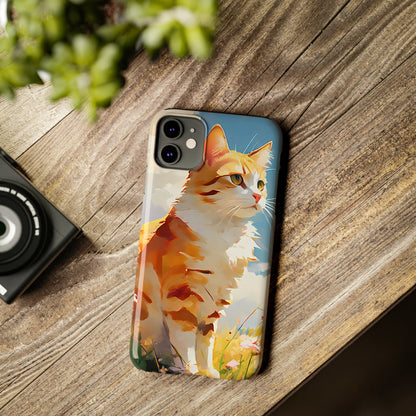 Cat Acrylic Painting Slim Phone Case - Colorwink