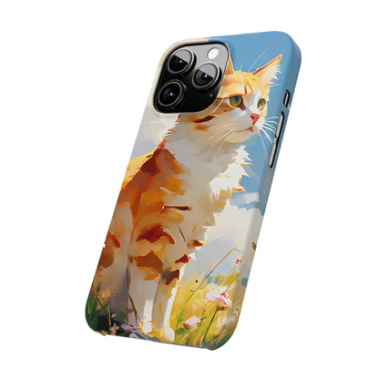 Cat Acrylic Painting Slim Phone Case - Colorwink