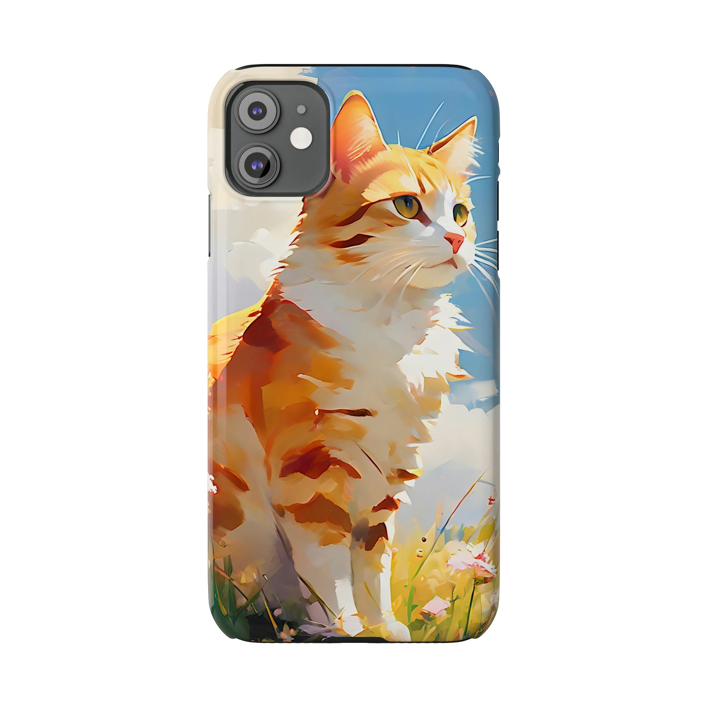 Cat Acrylic Painting Slim Phone Case - Colorwink