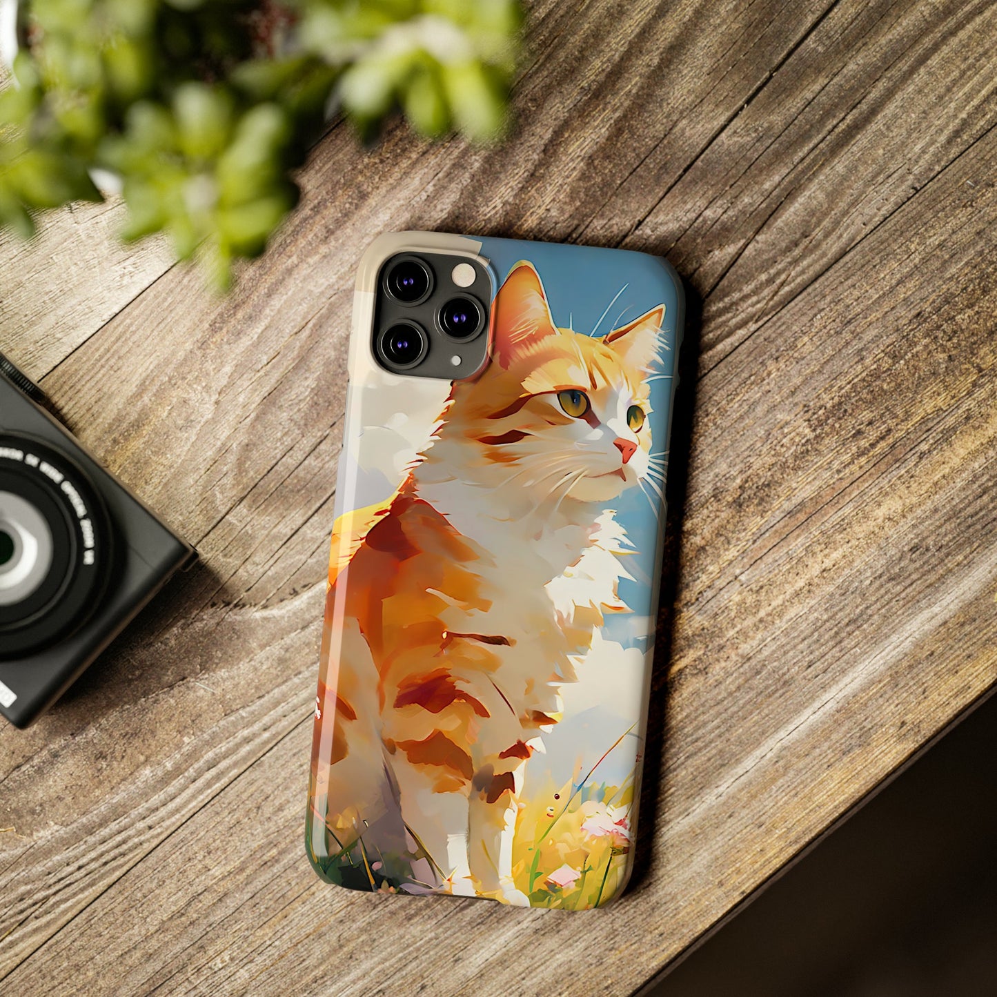 Cat Acrylic Painting Slim Phone Case - Colorwink