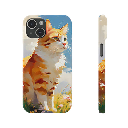 Cat Acrylic Painting Slim Phone Case - Colorwink