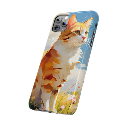 Cat Acrylic Painting Slim Phone Case - Colorwink