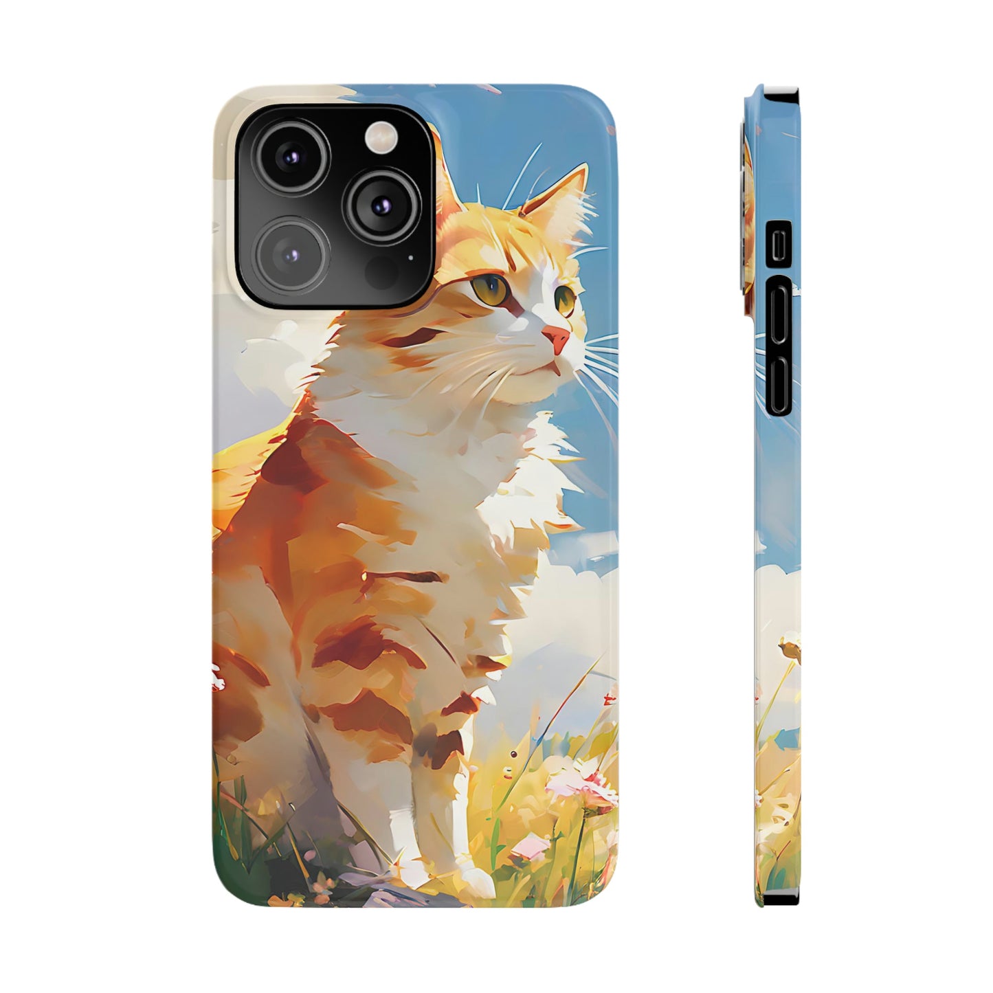 Cat Acrylic Painting Slim Phone Case - Colorwink