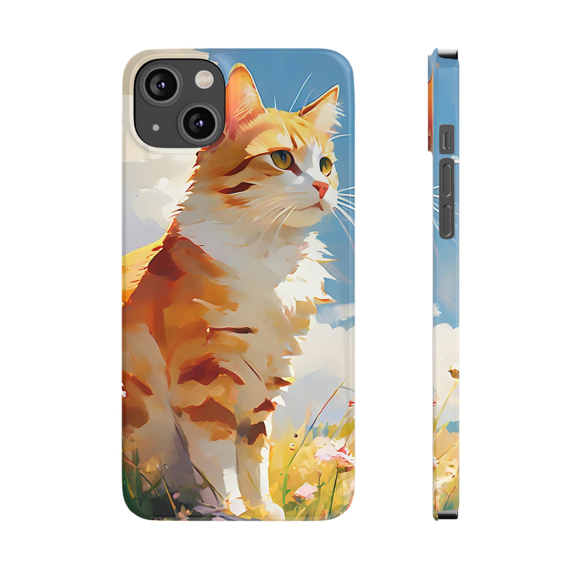 Cat Acrylic Painting Slim Phone Case - Colorwink