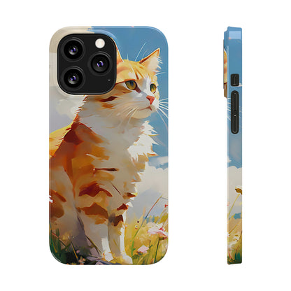 Cat Acrylic Painting Slim Phone Case - Colorwink