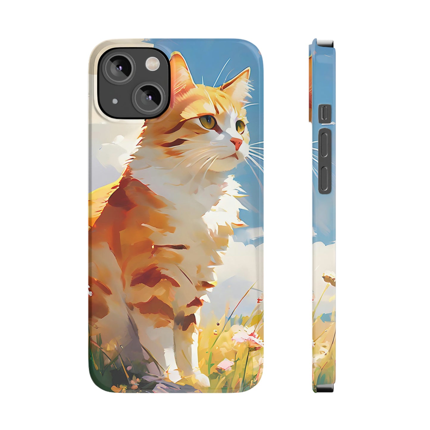 Cat Acrylic Painting Slim Phone Case - Colorwink