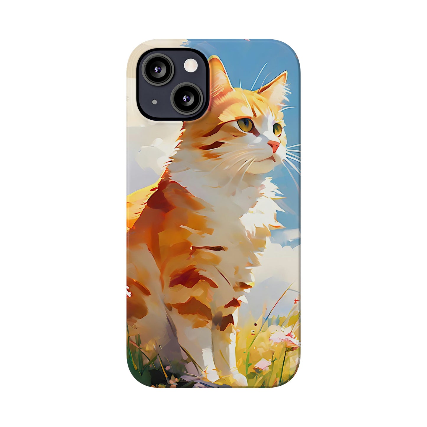 Cat Acrylic Painting Slim Phone Case - Colorwink