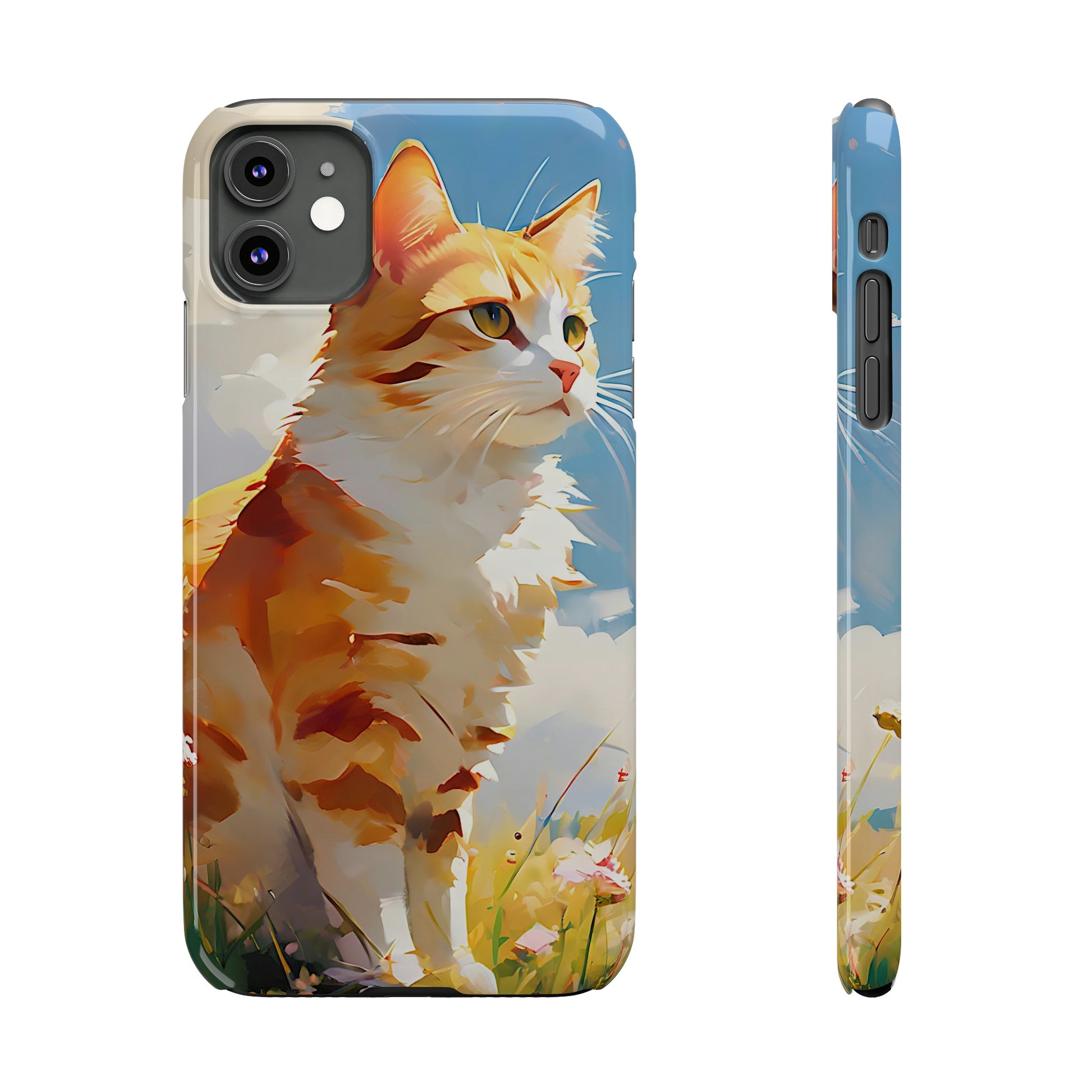 Cat Acrylic Painting Slim Phone Case - Colorwink