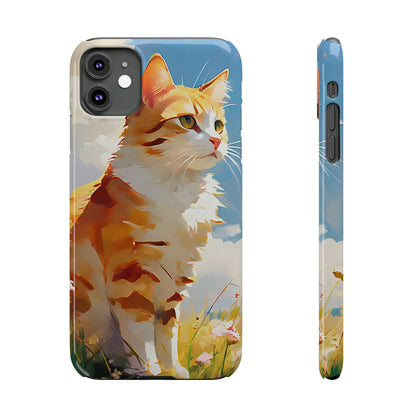 Cat Acrylic Painting Slim Phone Case - Colorwink