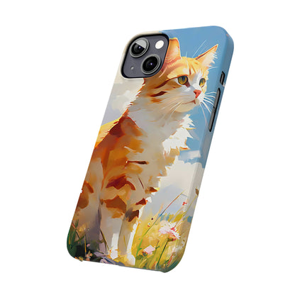 Cat Acrylic Painting Slim Phone Case - Colorwink