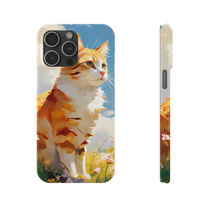 Cat Acrylic Painting Slim Phone Case - Colorwink