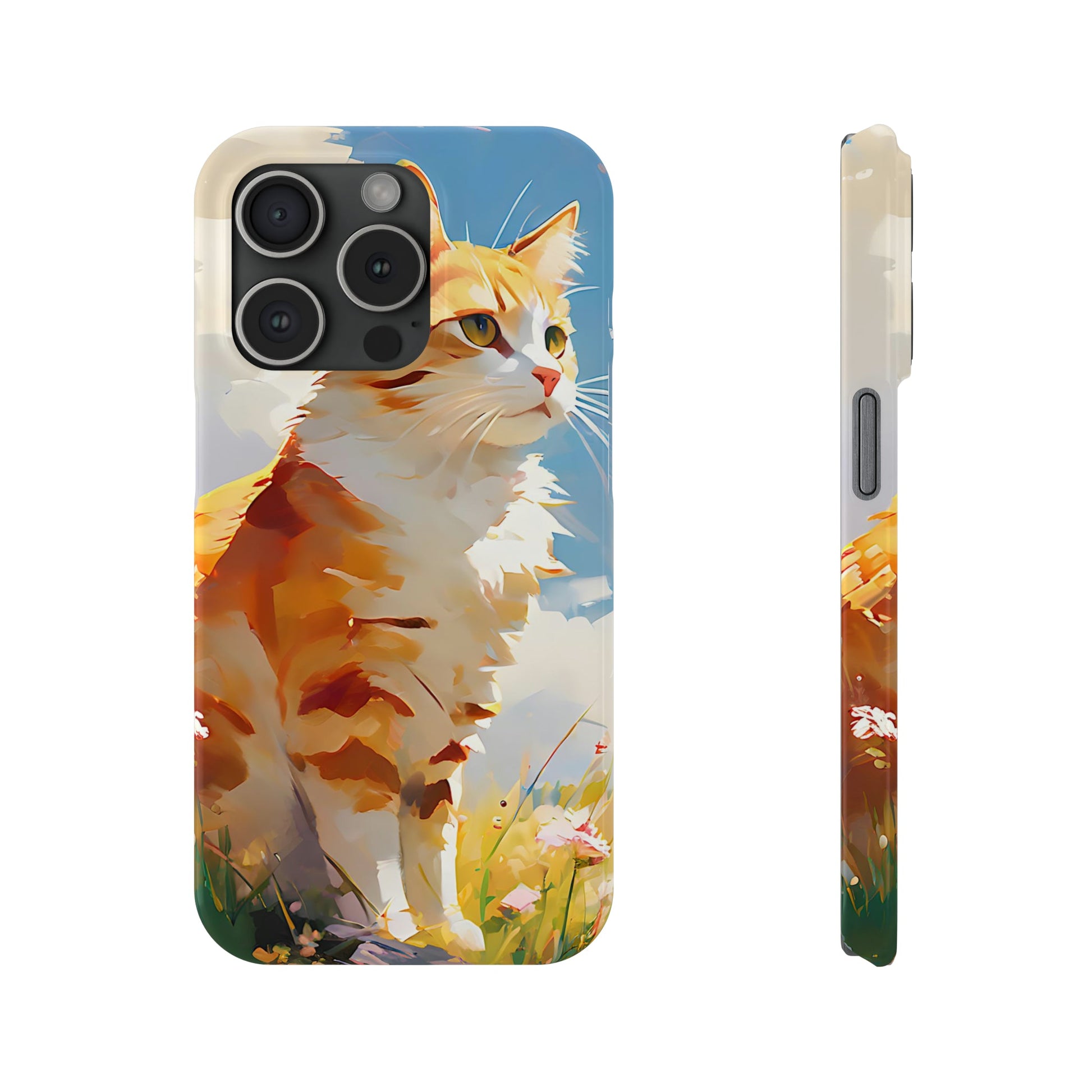 Cat Acrylic Painting Slim Phone Case - Colorwink