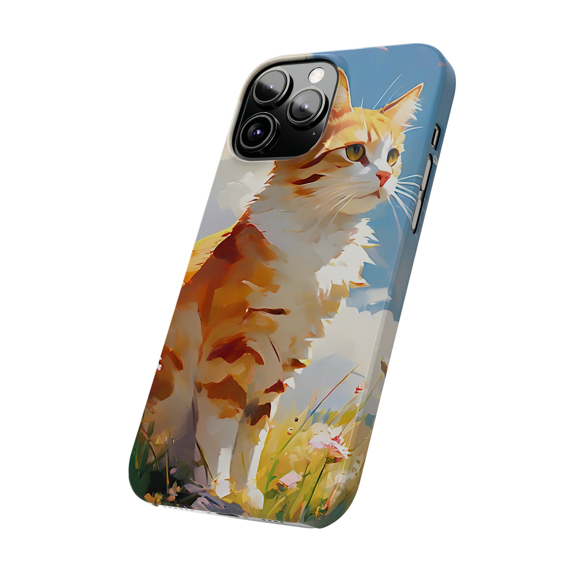 Cat Acrylic Painting Slim Phone Case - Colorwink