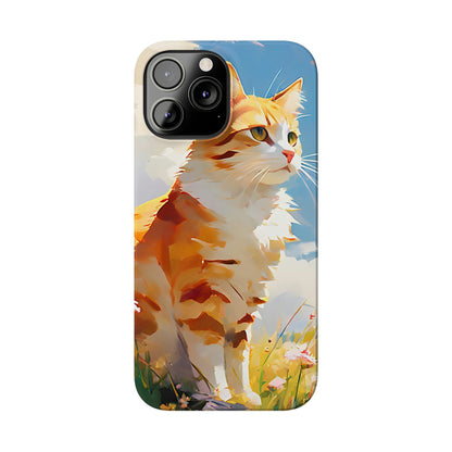 Cat Acrylic Painting Slim Phone Case - Colorwink