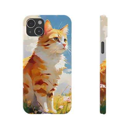 Cat Acrylic Painting Slim Phone Case - Colorwink