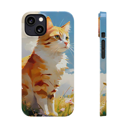 Cat Acrylic Painting Slim Phone Case - Colorwink