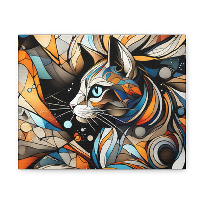 Cat Mural Art Canvas - Colorwink