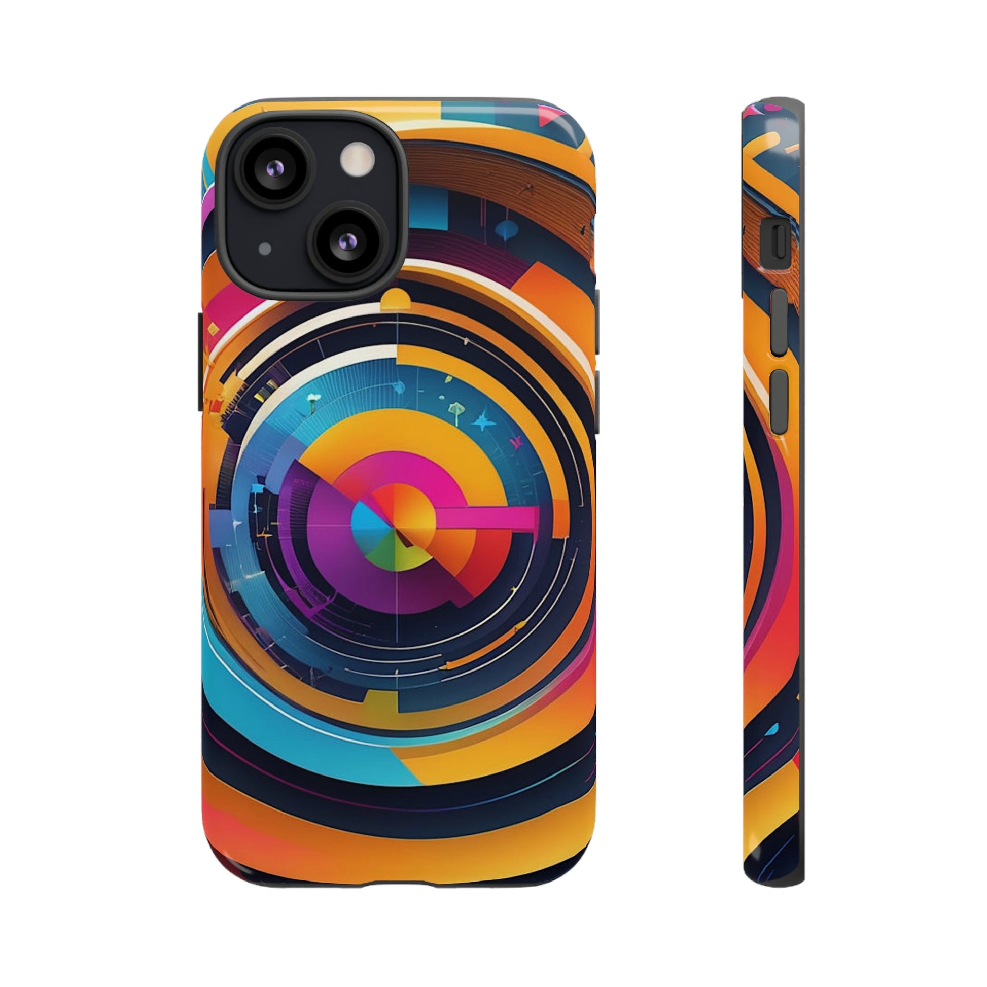 Circular Abstract Tough Case - Colorwink