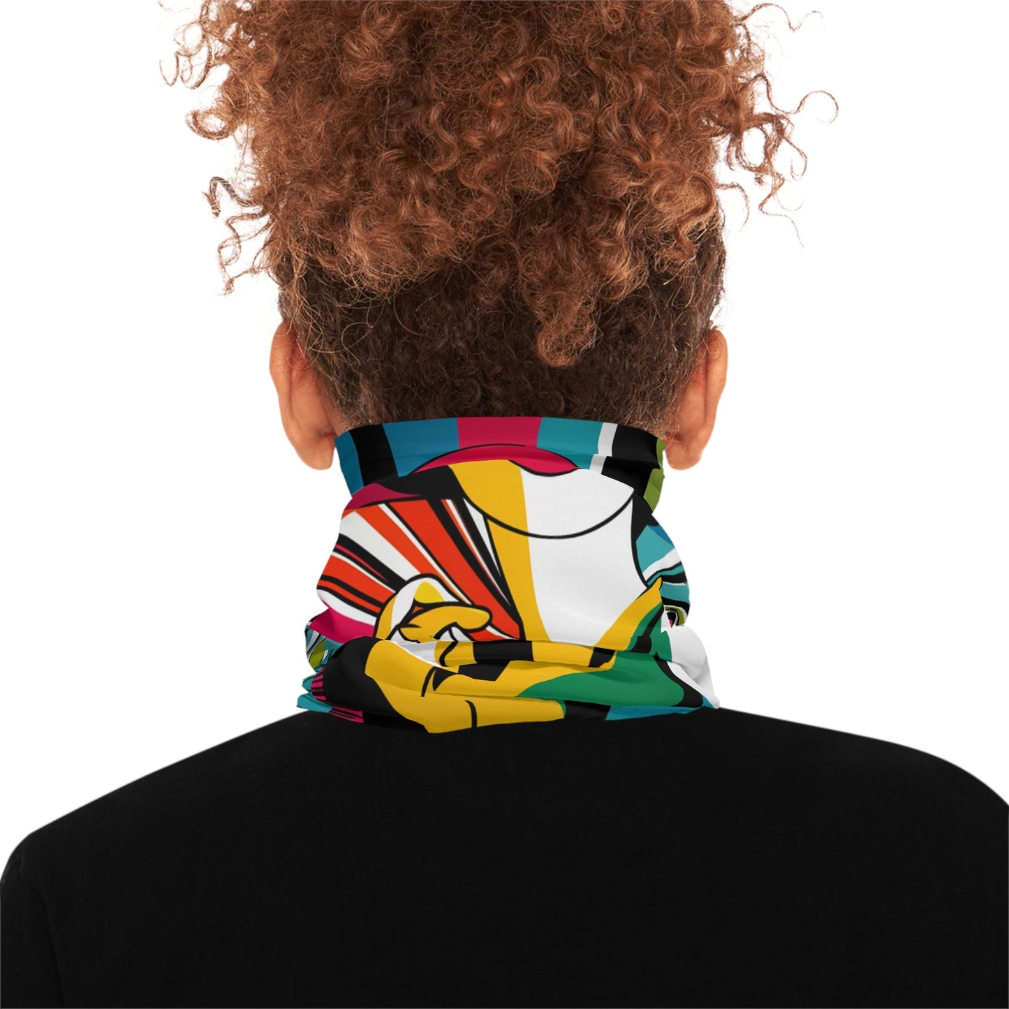 Colorful Woman Mural Neck Gaiter - Colorwink