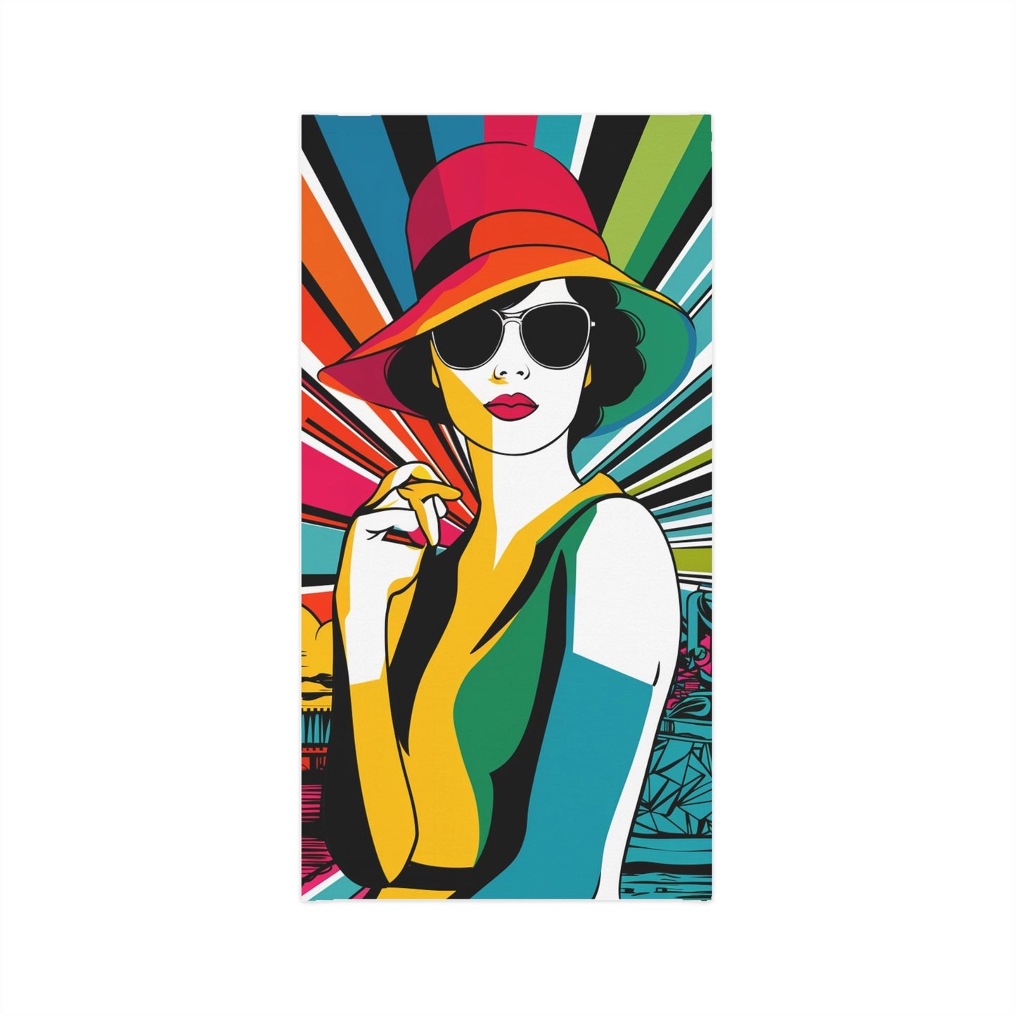 Colorful Woman Mural Neck Gaiter - Colorwink