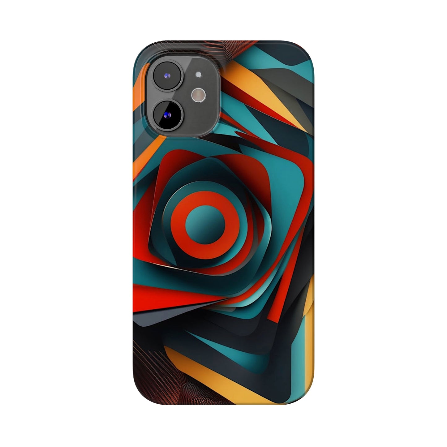 Concentric Circles Slim Phone Case - Colorwink